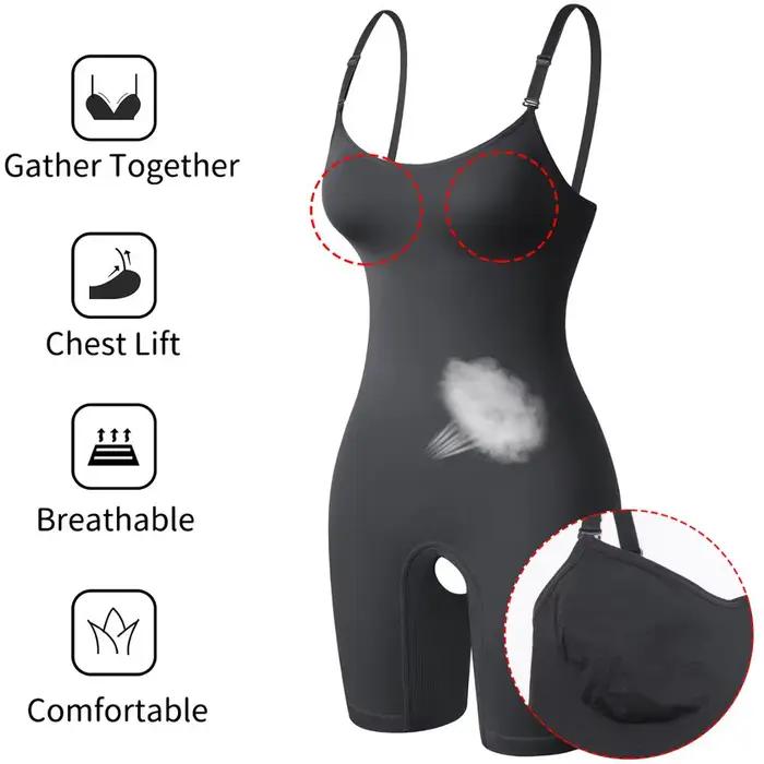 Body gainant intégral pour femme, effet ventre plat, amincissant, rehausseur de fesses, amincisseur de cuisses, corset