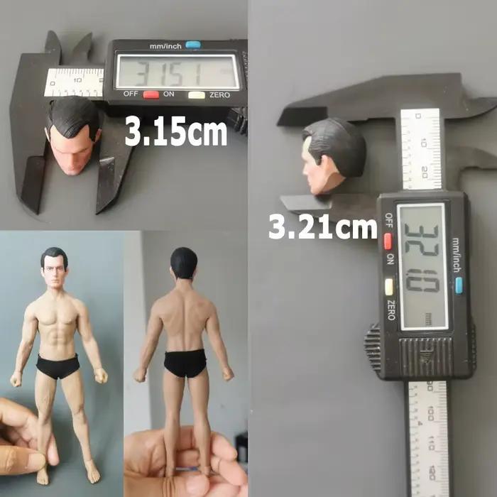 Sculpture de tête Henry Cavil, échelle 1/12, modèle adapté au corps de figurine de soldat masculin solide de 6 pouces