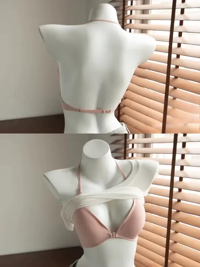 Soutien-gorge dos nu multi-positions pour femme, à fines bretelles réglables, sans armatures, avec soutien latéral, léger, pour l'été, S-XL