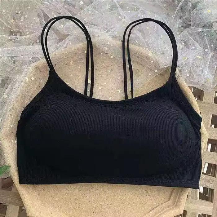 Bralette-Soutien-gorge dos nu pour femme, haut court, bustier tubulaire, push-up sans couture, sans fil, croisé dans le dos, nouveau, 1 pièce