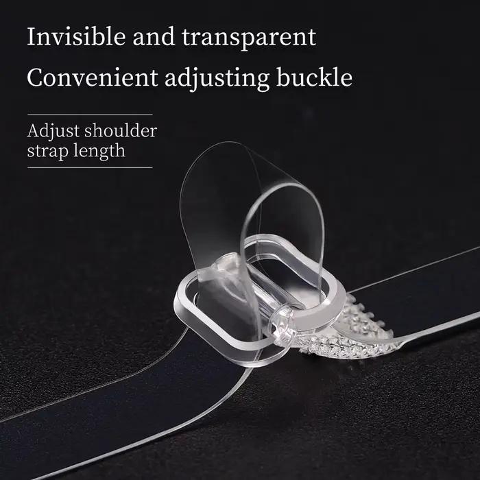 1 paire de bretelles transparentes, sous-vêtements invisibles sans couture, soutien-gorge à bretelles, sangle anti-chute, peut exposer des accessoires de soutien-gorge