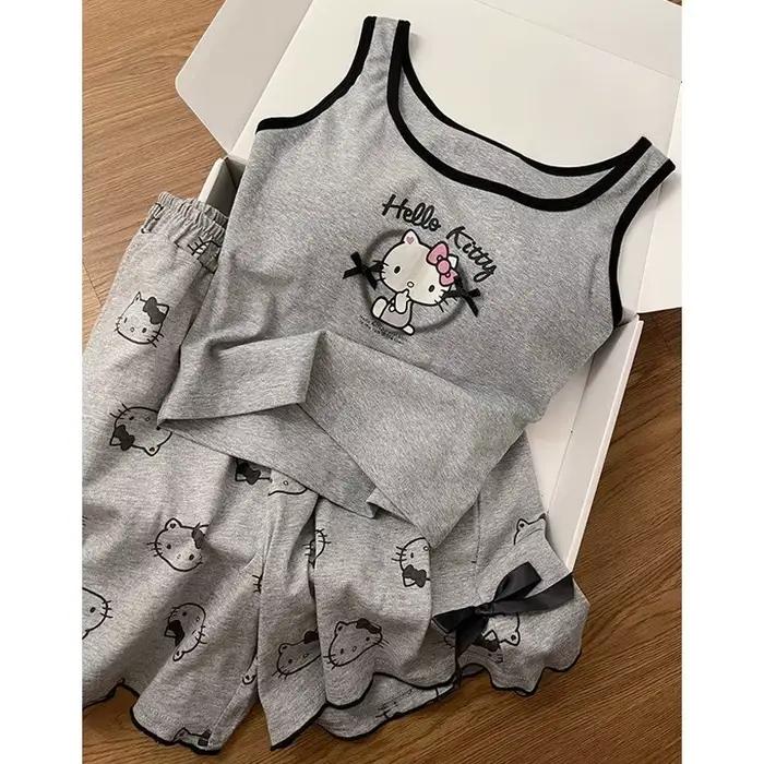Kawaii Hello Kitty pyžamový set s integrovanou podprsenkou
