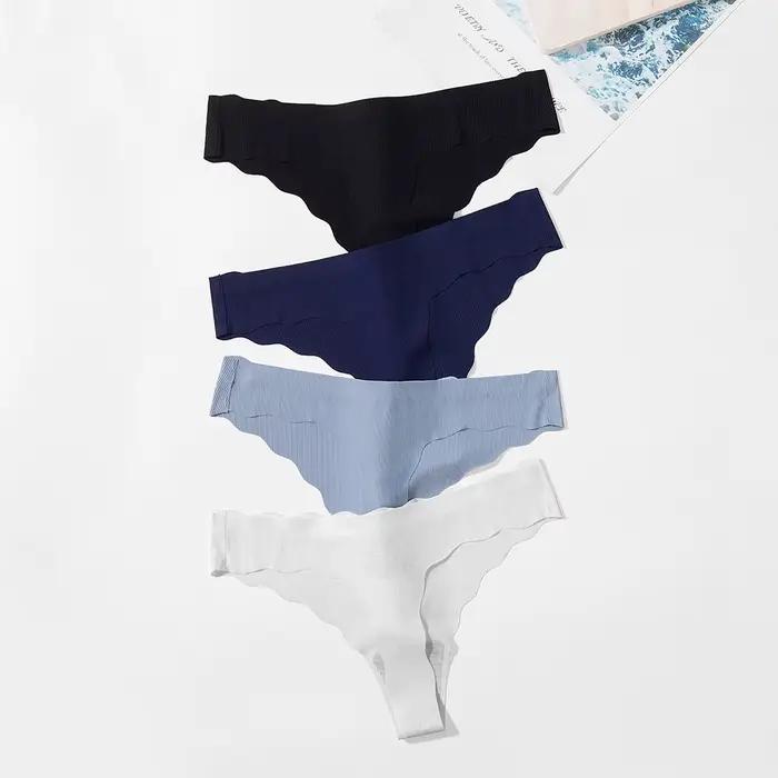 BZEL-Culotte légère et confortable élastique pour femme, tongs sexy à bords ondulés, mode féminine t-back tache sous-vêtement sans couture pour dames S-L