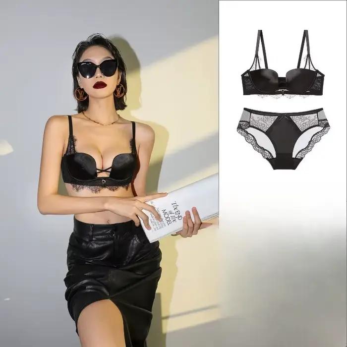 Ensemble soutien-gorge léopard tendance, effet push-up, soutien et maintien, dentelle douce, style français, pour femmes, usage quotidien décontracté à la maison, toutes saisons, tailles S-XL