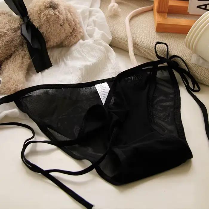 Sous-vêtements transparents Sexy pour femmes, bretelles réglables, culotte en maille taille basse, Feme érotique Transparent, besoin de ne décolle pas, slips, Lingerie