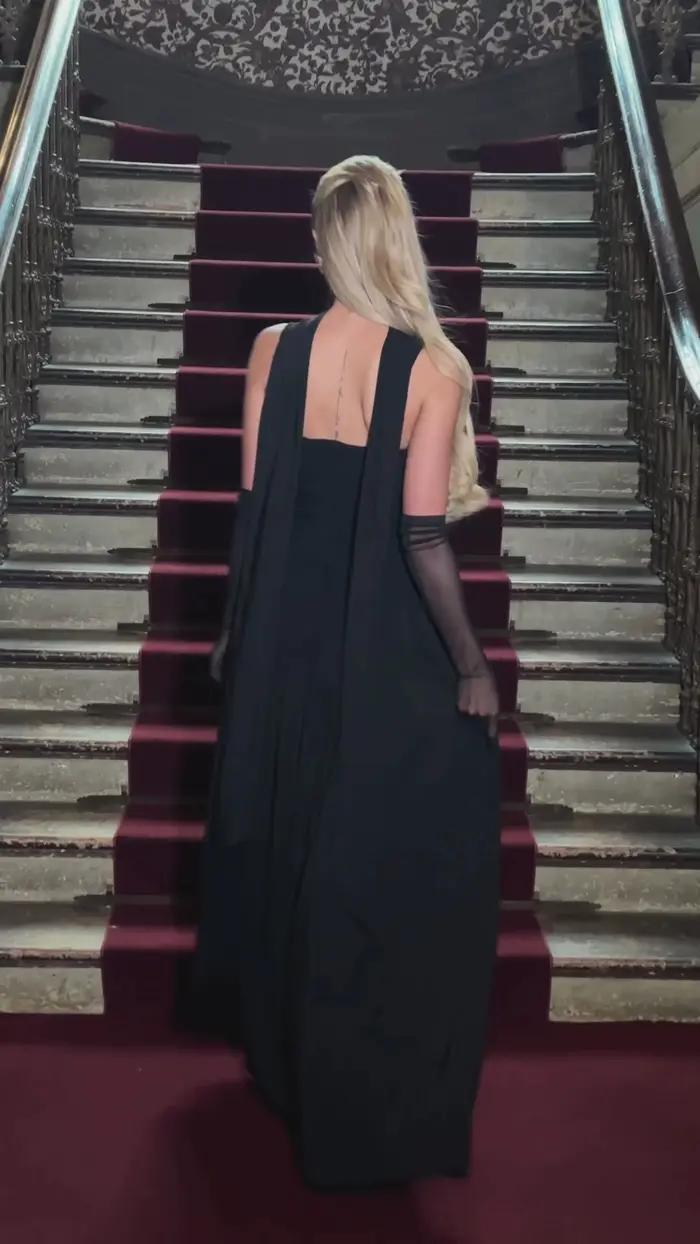 Robe longue élégante à corset et rubans pour femme, style nuisette fendue, pour soirée, demoiselle d'honneur, invitée de mariage, cocktail, vert olive, noir