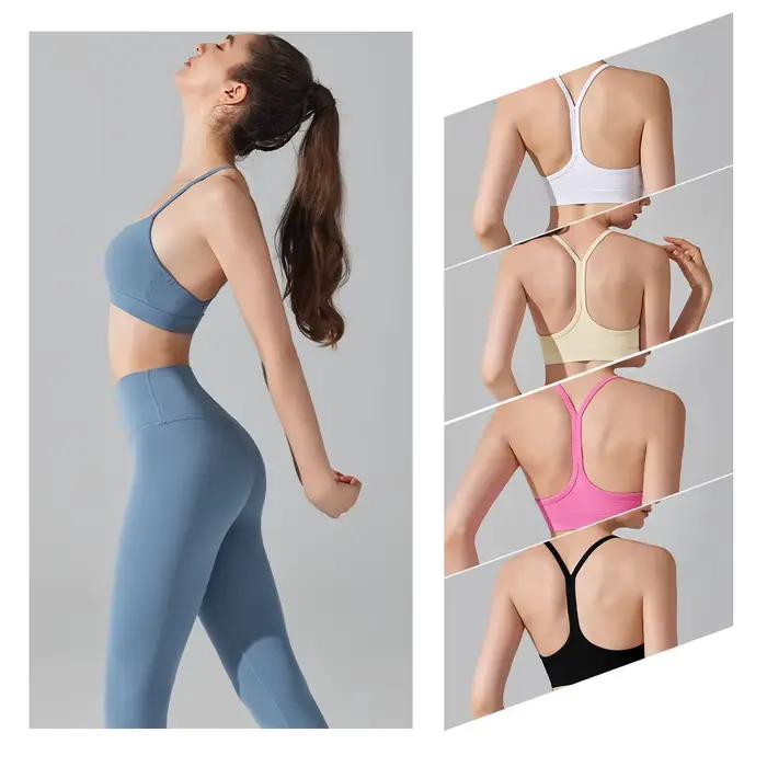 Soutien-gorge de sport à fort impact pour femme – Soutien-gorge de fitness respirant Racerback Yoga Prêt Beau soutien du dos pour la course et la salle de sport