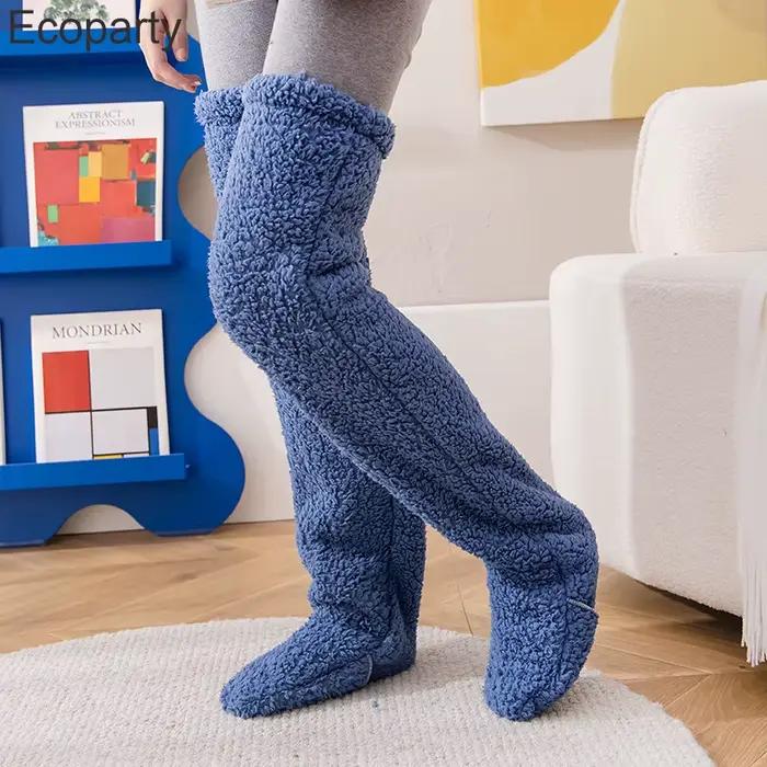 Bas de pieds chauds d'hiver pour femmes et hommes, lit multifonctionnel, sommeil avec couette, vieilles jambes froides, chaussettes de sommeil chaudes, réchauffement des pieds