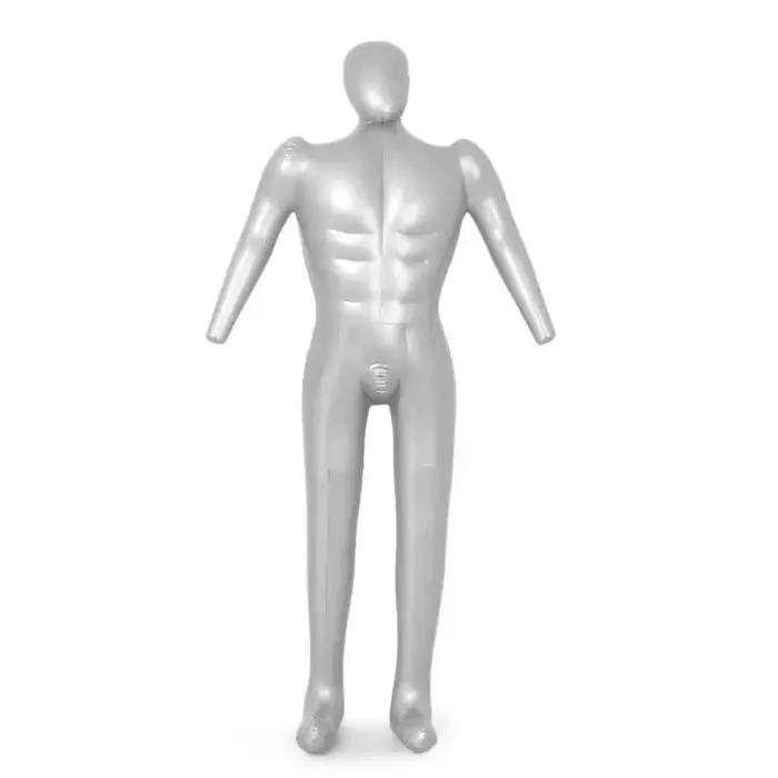 Mannequin gonflable complet pour homme, torse factice, vêtements sur mesure, modèle d'affichage en PVC, 168cm, modèle complet pour homme