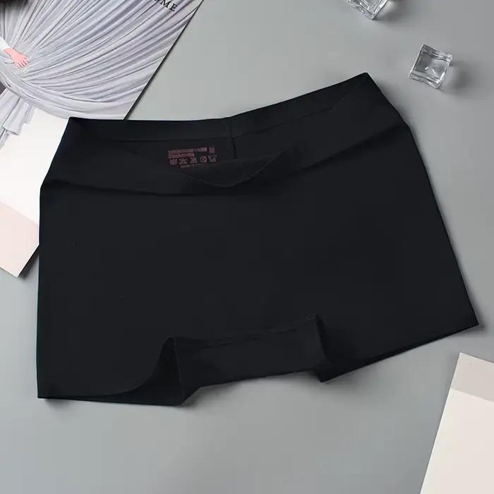 3 pièces culottes femmes doux sous-vêtements féminins soie Boyshorts femmes Boxer Shorts dames Lingerie pantalons de sécurité solide sous-vêtements XL