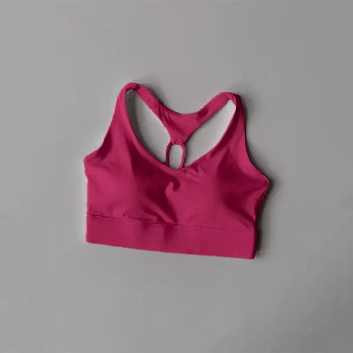 Soutien-gorge de sport haute performance pour femme, bretelles fines, dos nageur, maintien maximal, idéal pour la course, l'entraînement, la gym et le fitness