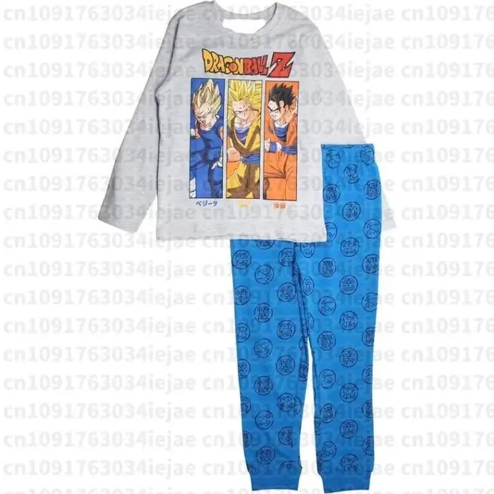 Nouvel ensemble pyjama Dragon Ball Goku 2026 – Vêtements de nuit doux pour enfant, tenue décontractée pour la maison, manches longues et pantalon, collection printemps-automne