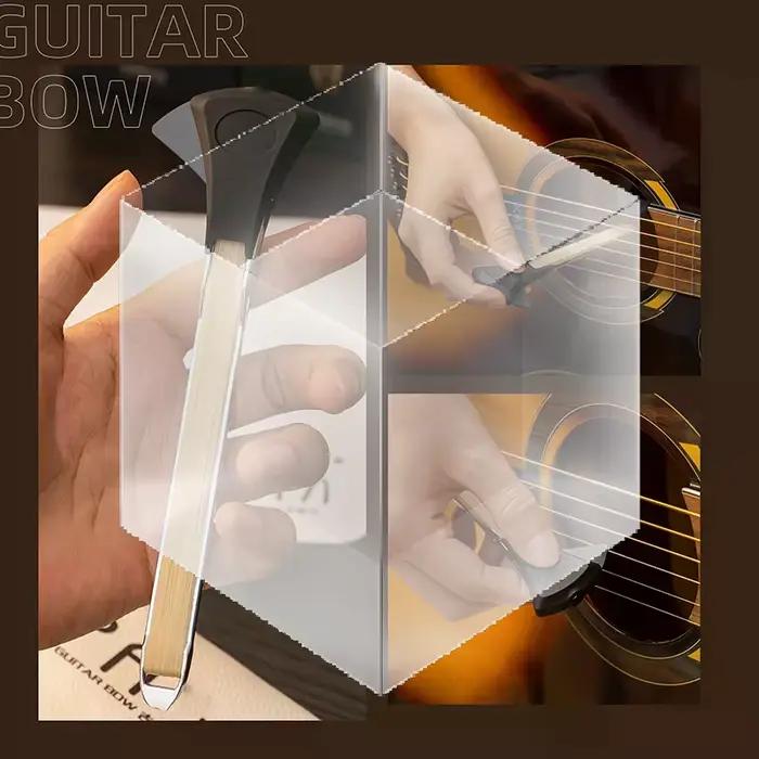 Le archet de guitare transforme votre guitare en violon, un outil amusant et créatif pour les instruments à cordes en acier.