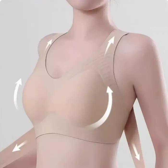 Soutien-gorge correcteur de posture pour femmes, fermeture avant, sans armatures, rembourré, couvrance intégrale, soutien dorsal, pour usage quotidien