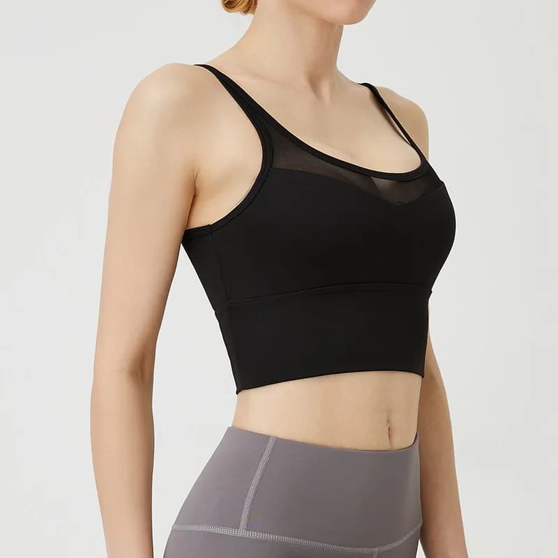 Soutien-gorge de sport en maille antichoc pour femme, séchage rapide, course à pied, fitness, yoga,