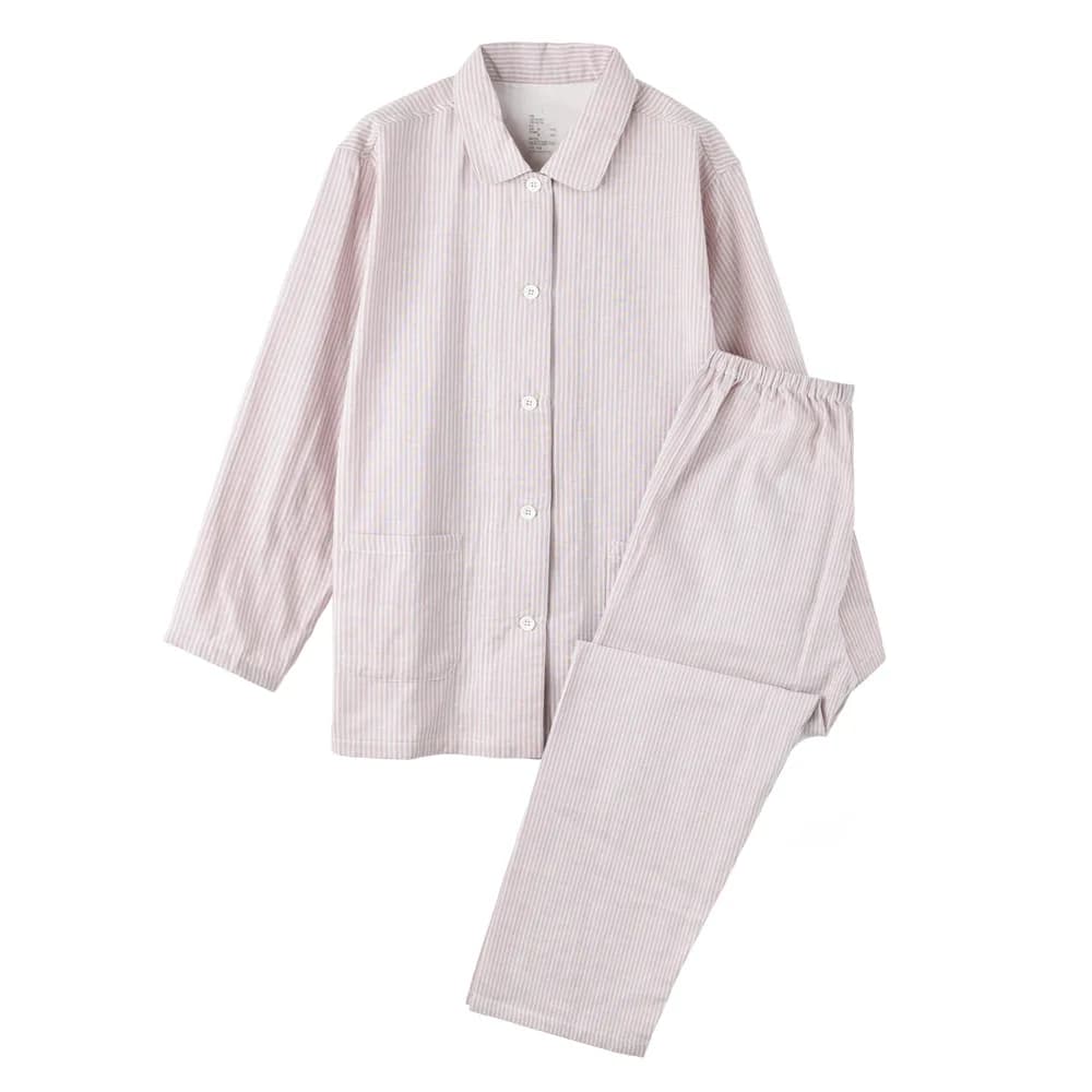 Pyjama de couple rayé à manches longues pour femmes, 100% coton, vêtements de nuit d'automne et d'hi