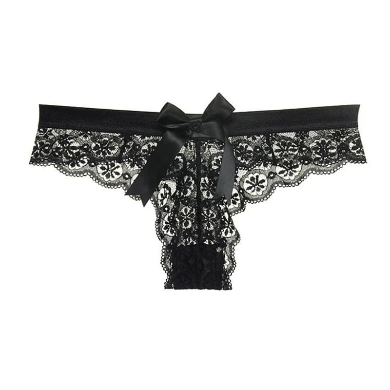 Culotte Sexy en Dentelle Transparente avec Nministériels d pour Femme, Lingerie Ajourée, 7.0