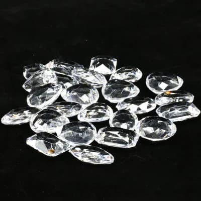 Lot de pierres rectangulaires en forme de diamant, 20-25mm, 10 pièces, accessoires pour jetons, jeux