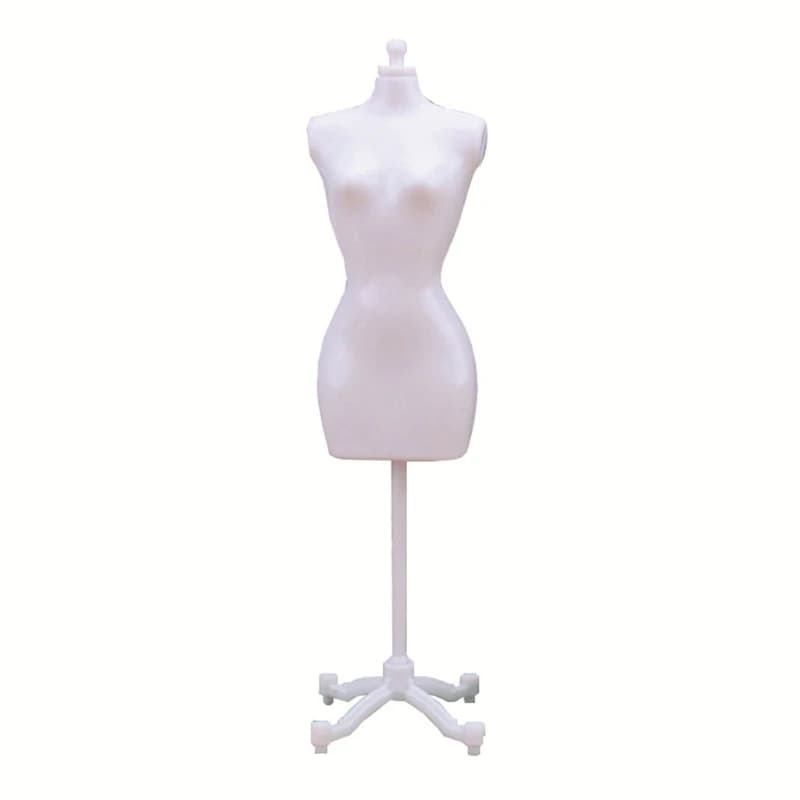 Mannequin féminin avec décor sur pied, robe de présentation complète du corps, robe de couturière, e