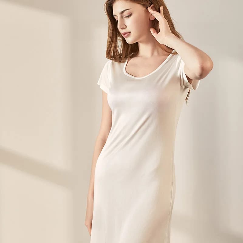 FImtairah femmes chemise de nuit à manches courtes été longue robe de nuit pijamas dames vêtements d