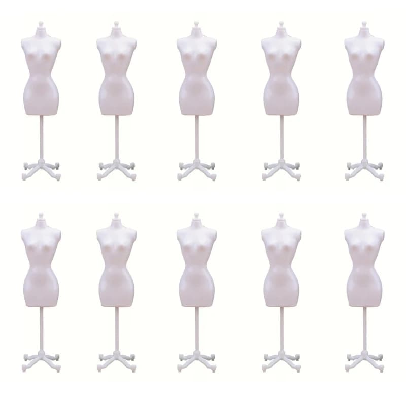 Mannequin féminin avec décoration sur pied, robe de présentation complète, modèle de couturière, exp