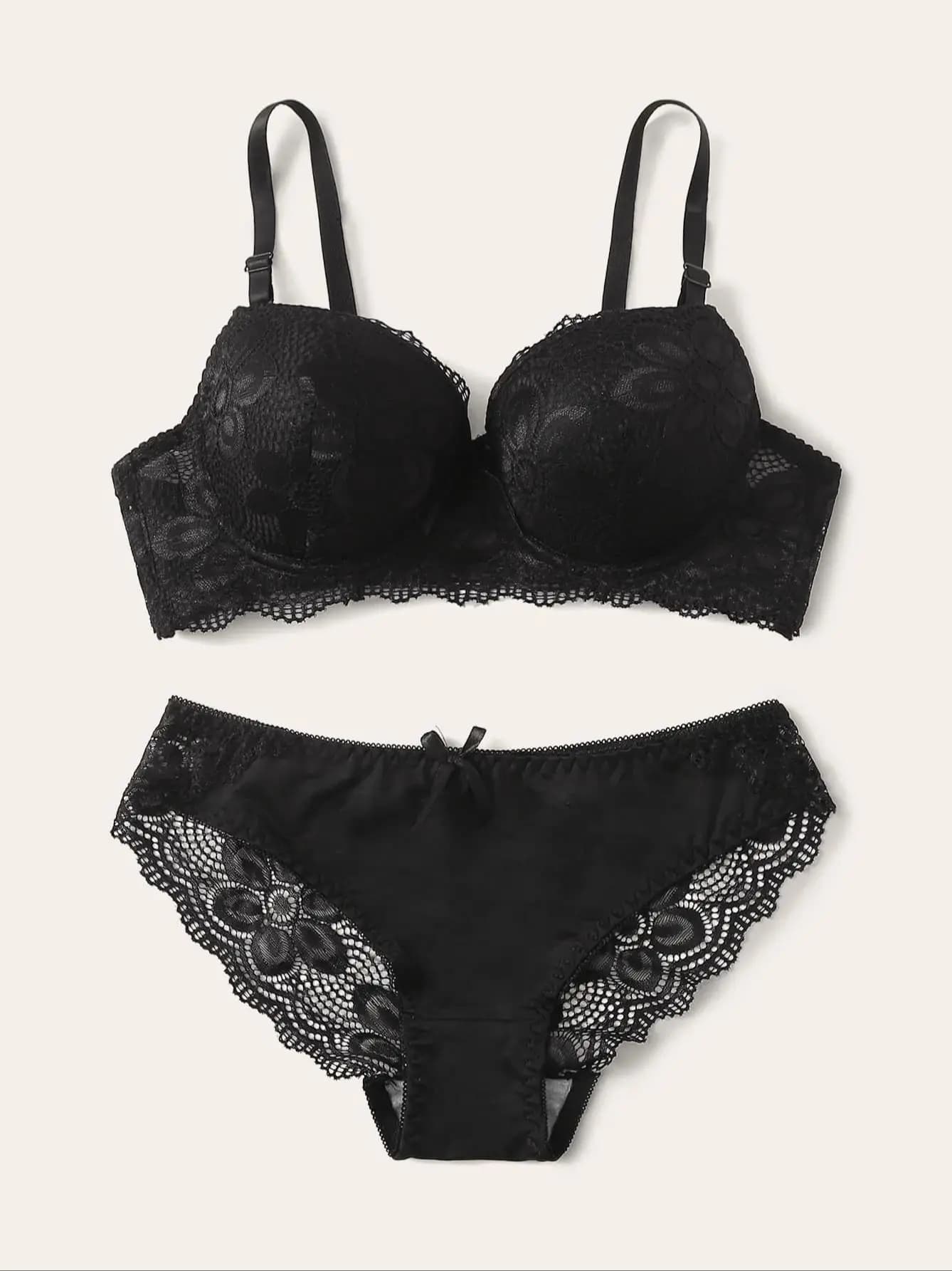 Viomisha ensemble de Lingerie Sexy dame Push Up soutiens-gorge ensemble Transparent à armatures flor