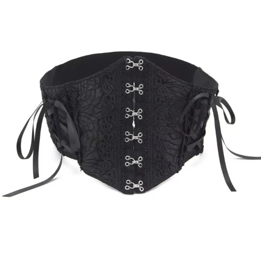Corset large élégant en dentelle noire, accessoires de robe, gaine amincissante élastique pour le co