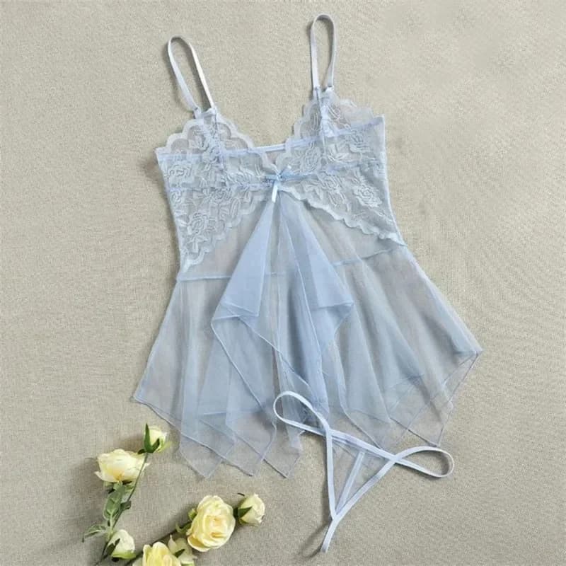 Nouvelle Lingerie Sexy pour Femmes Raffinées : Ensemble Intime en Dentelle et Tulle Transparent Élég