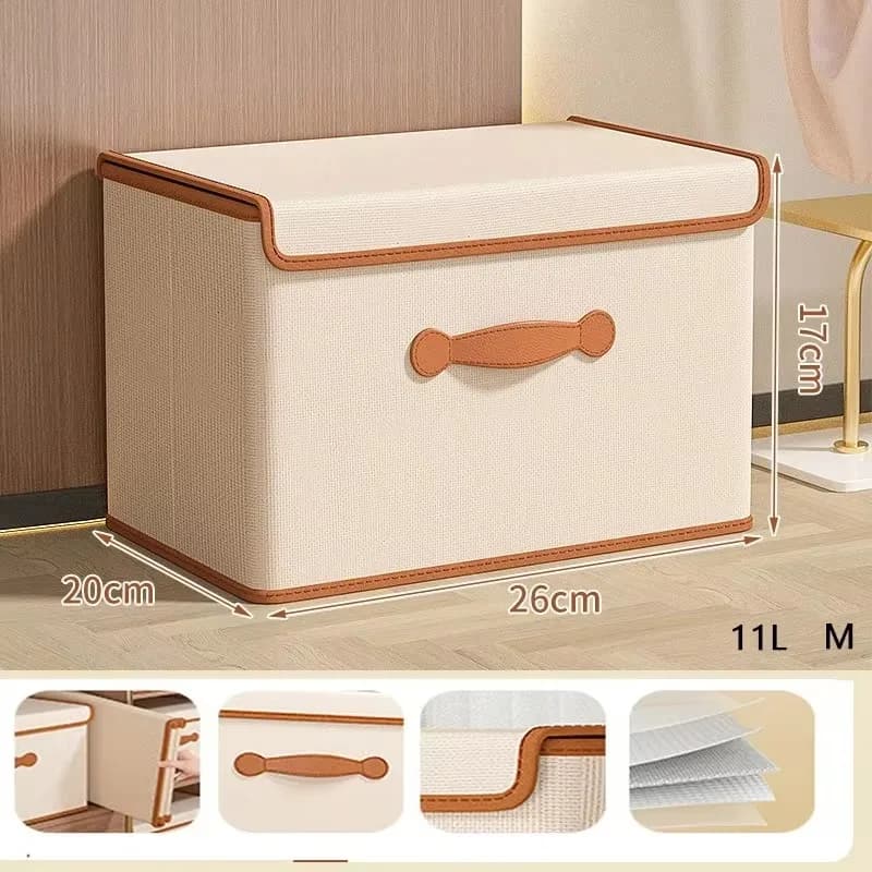 Boîte de rangement pour vêtements avec couvercle, pour usage domestique, garde-robe, sous-vêtements,