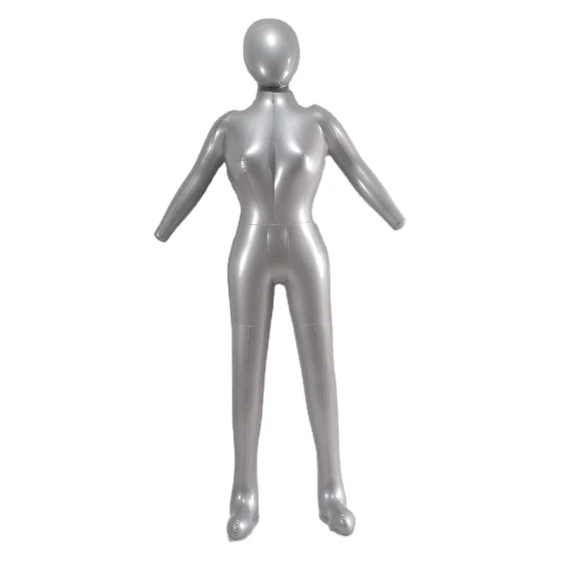 Gonflable corps féminin complet Mannequin robe affichage torse mannequin modèle argent Mannequin cor