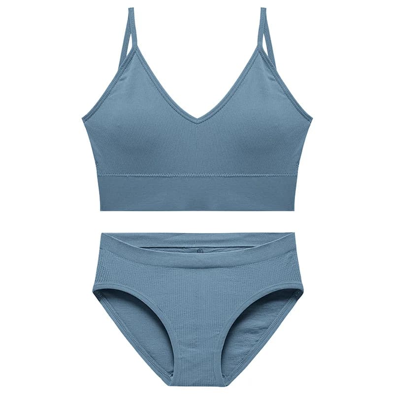 Ensemble de lingerie sans fil française, sexy, push-up pour petites poitrines, caraco sans dos sans