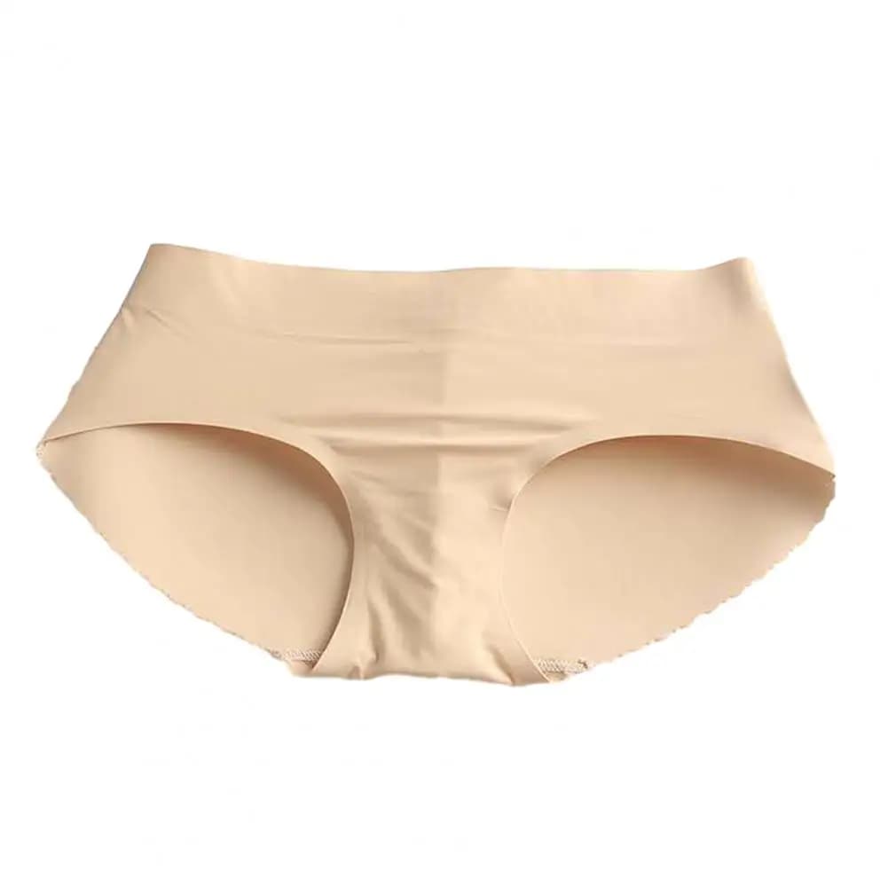 Sous-vêtements sexy taille basse pour femme, faux bout à bout, culotte push, rembourrage sans coutur