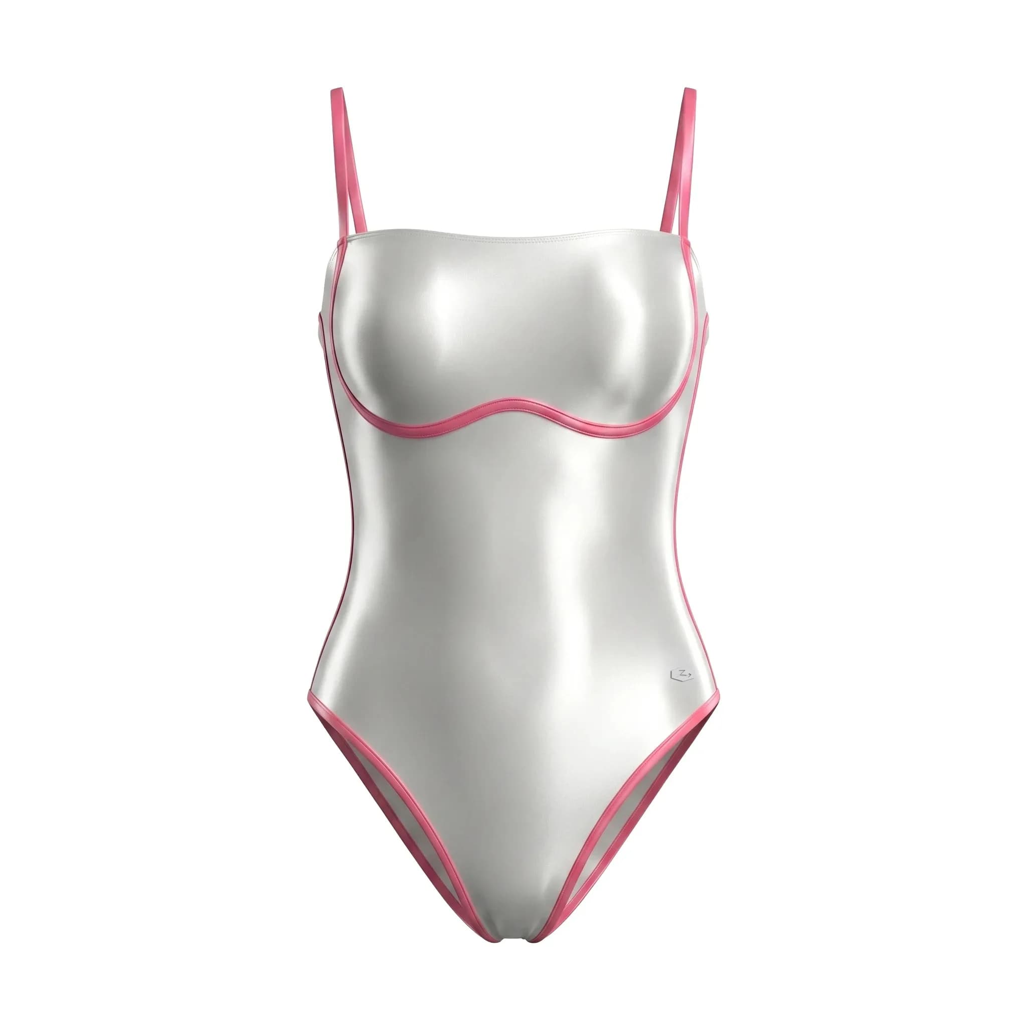 LEOHEX Maillot de bain une pièce brillant pour femme, coupe haute, sans doublure, effet mouillé, idé