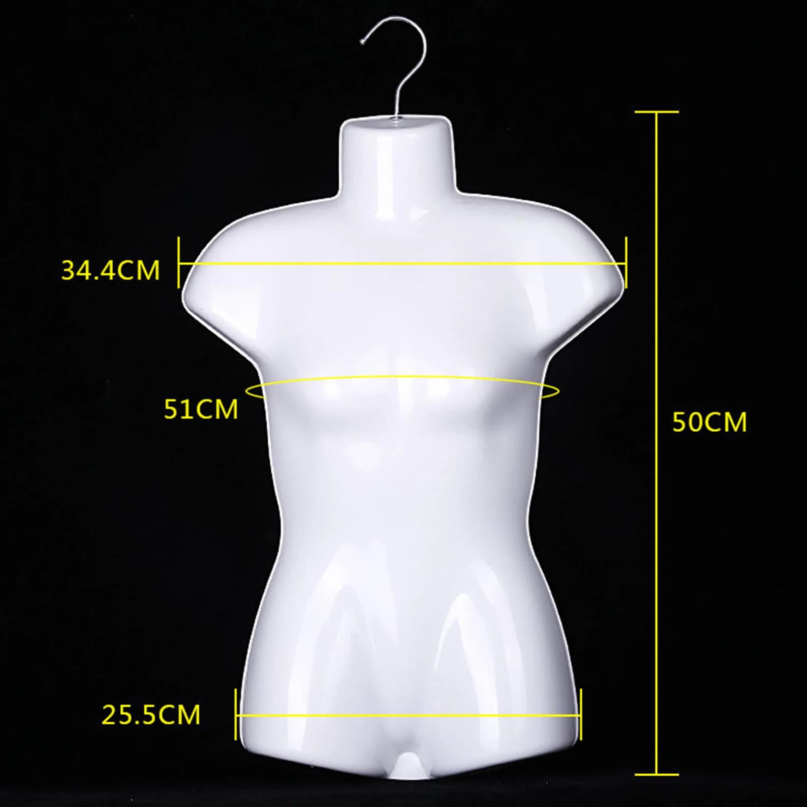 Mannequin de couture blanc féminin, mannequin de forme de mode, mannequin de forme de robe, présento