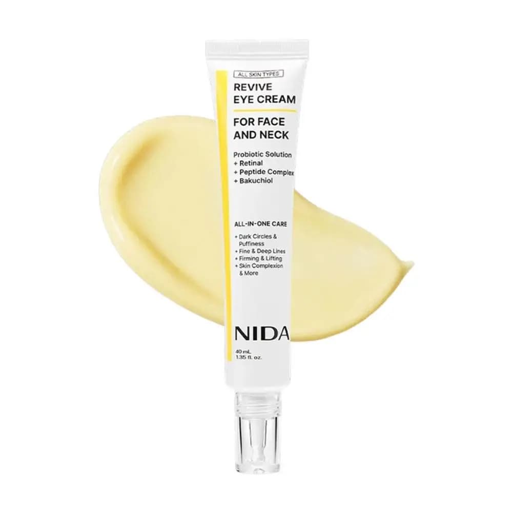 Crème solaire invisible NIDA / Crème réparatrice pour les yeux, double protection UVA/UVB, hydratant