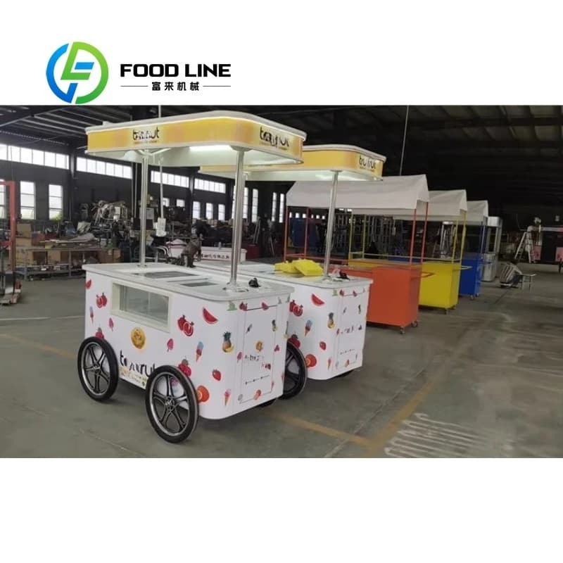 Chariot de vente de bonbons personnalisé, chariot de vente de glaces, chariot de vente de snacks en