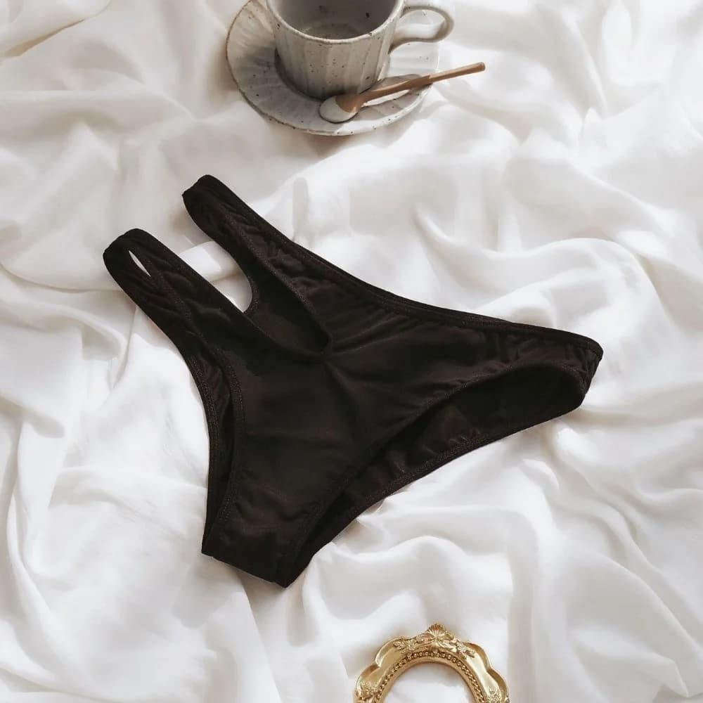 Culottes imprimées léopard asymétriques Léopard/Noir/Blanc – Sous-vêtements féminins tendance pour l
