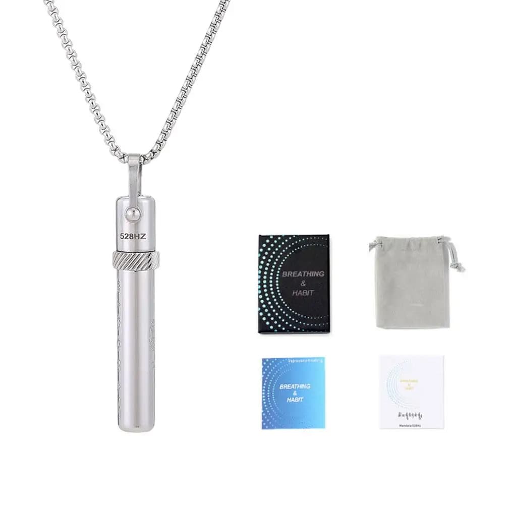 Collier de respiration à sifflet 528 Hz, son à basse fréquence pour la guérison sonore, pendentif en