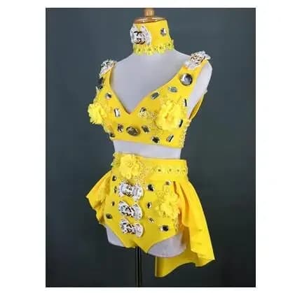 Nouvelle robe de danse jazz sexy pour performance, bar, boîte de nuit, DJ, femme chanteuse