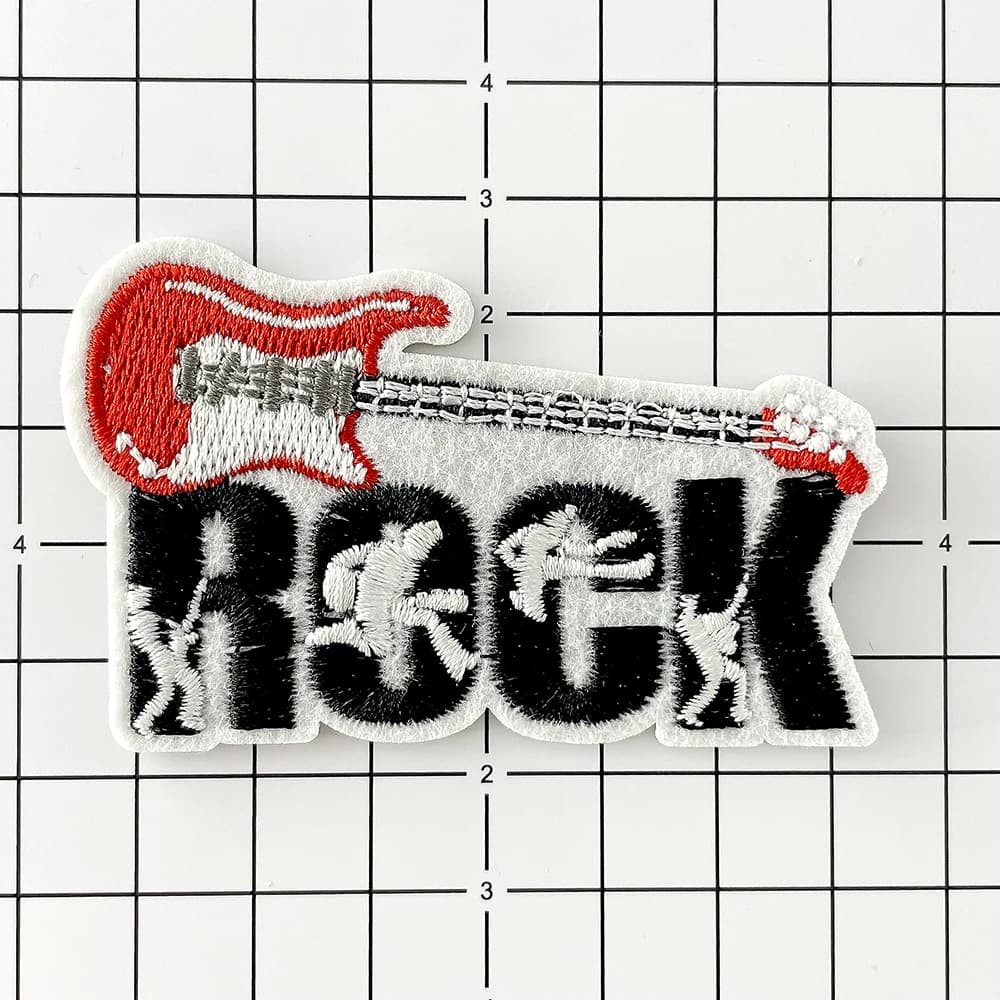 Patchs thermocollants brodés pour guitare électrique Rock, appliques pour vêtements, accessoires de