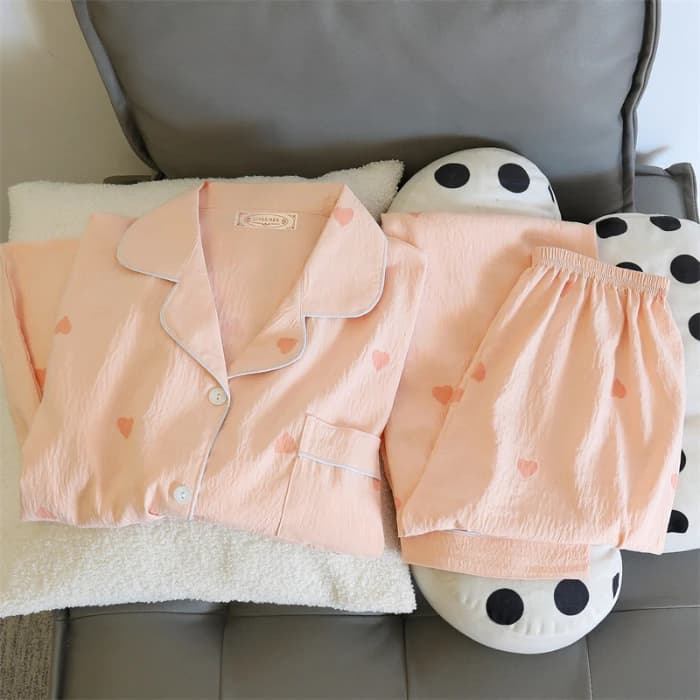 Imprimer lapins mignon Kawaii Pyjamas ensembles pour femmes automne doux Pijama ensembles vêtements