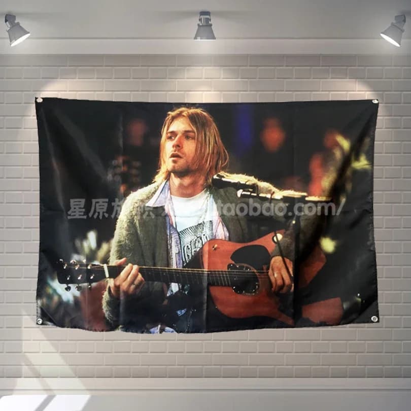 Panneau de groupe de rock de grande taille, affiche rétro, 56x36 pouces, bannières HD, drapeaux, art
