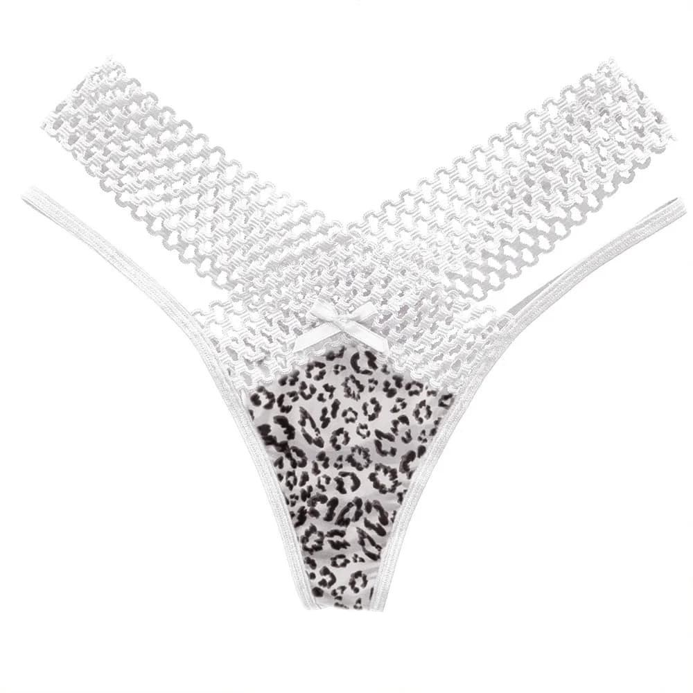 Culotte Sexy en dentelle léopard pour femmes, sous-vêtements sans couture, ajouré, Lingerie sensuell