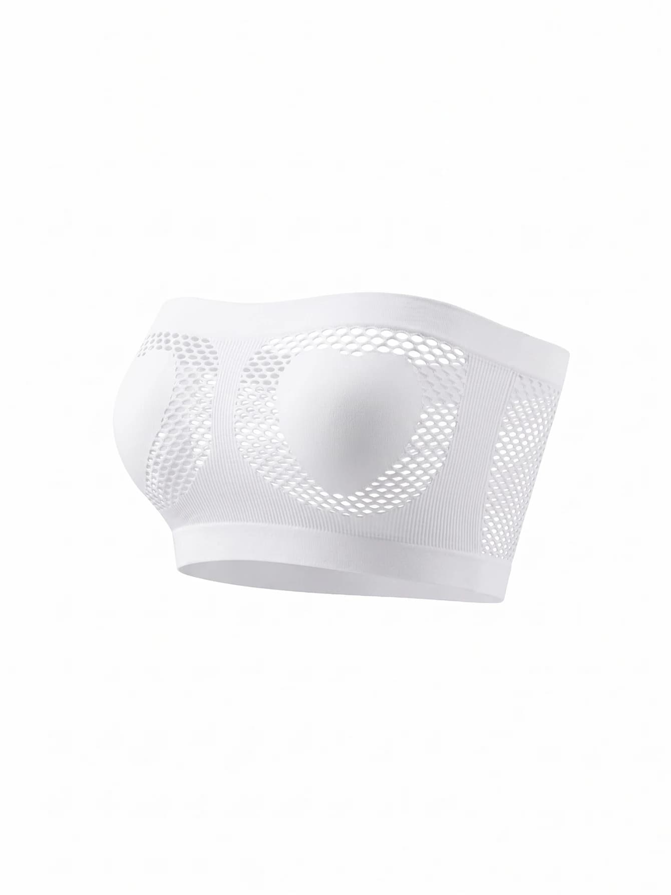 Soutien-gorge bandeau sans bretelles pour femme, avec découpe en cœur, sans couture, sans armatures,