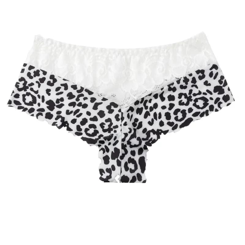 Léopard femmes culottes sans couture taille moyenne femme boxeurs Sexy sous-vêtements en dentelle co