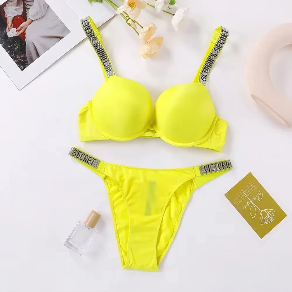 Ensemble de lingerie Victoria's Secret, dentelle, soutien-gorge classique ajustable et confortable,