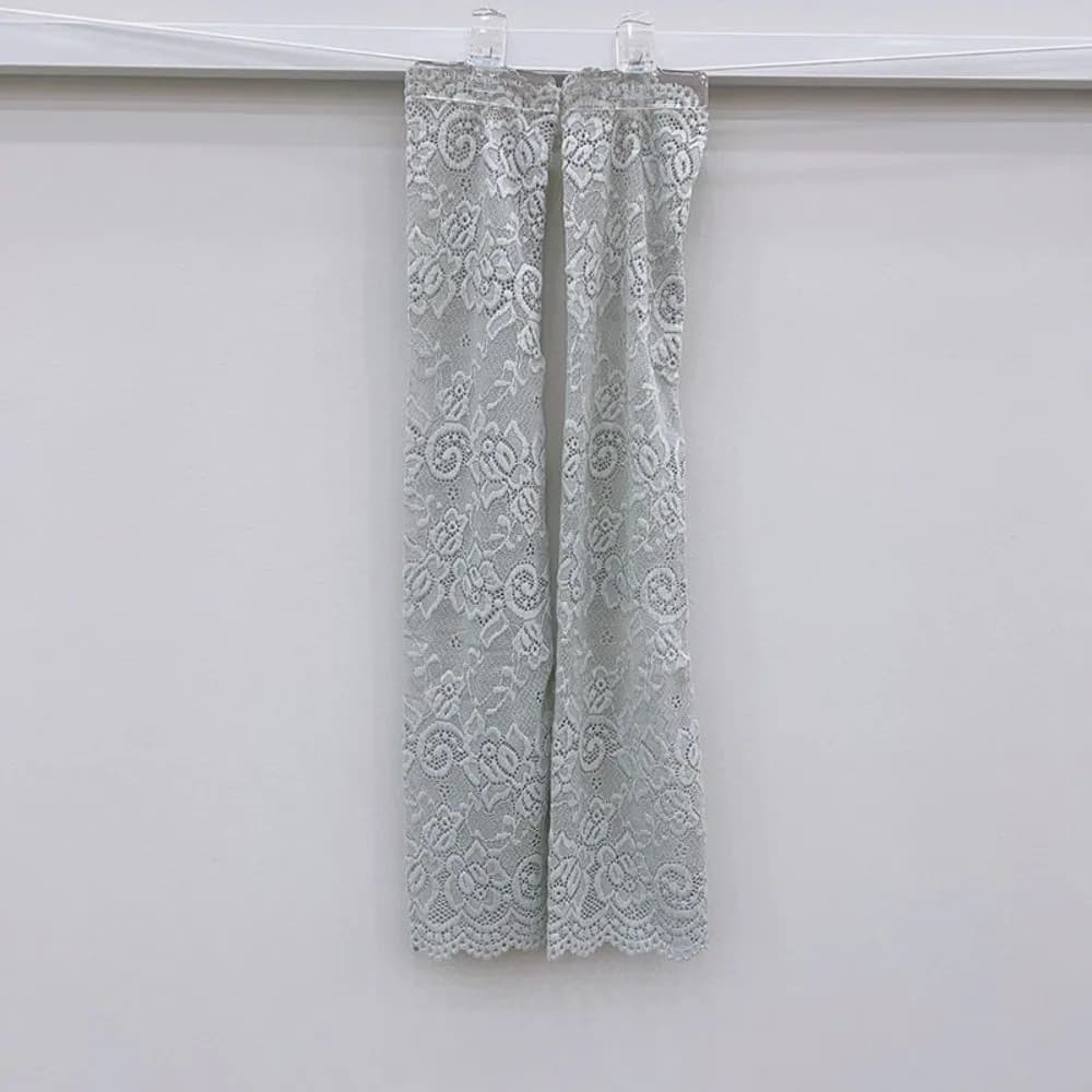 Manchettes de protection solaire en dentelle à maille, élastiques et respirantes, avec broderie flor