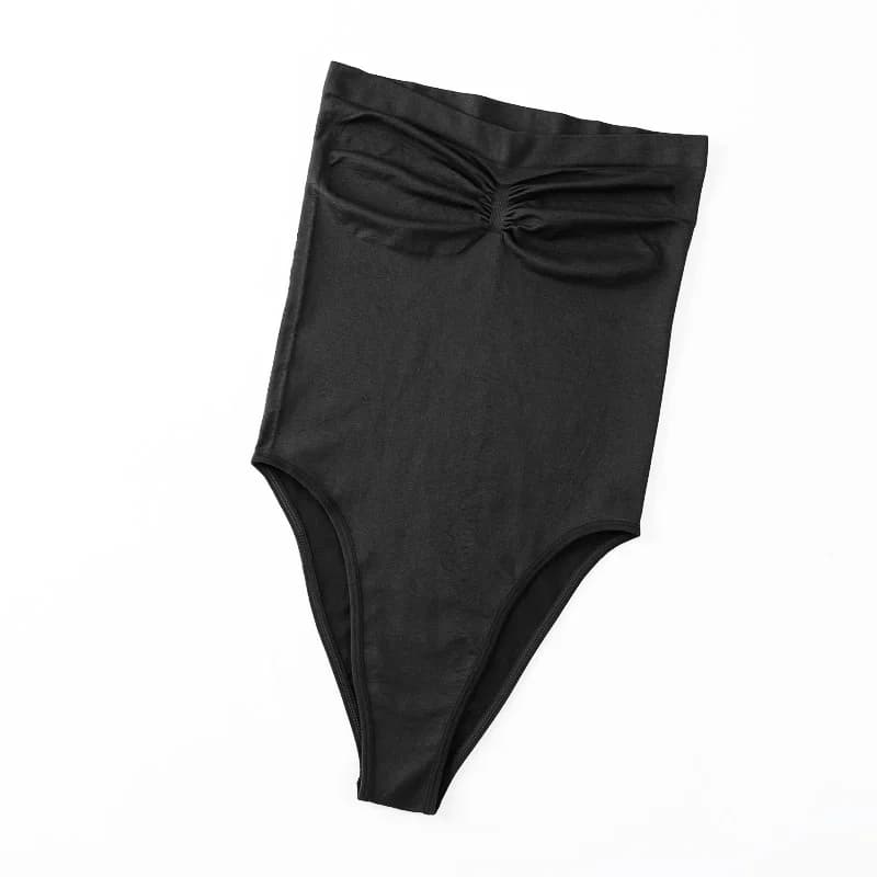 Combinaison Banribdrums sans couture pour femme, buste froncé