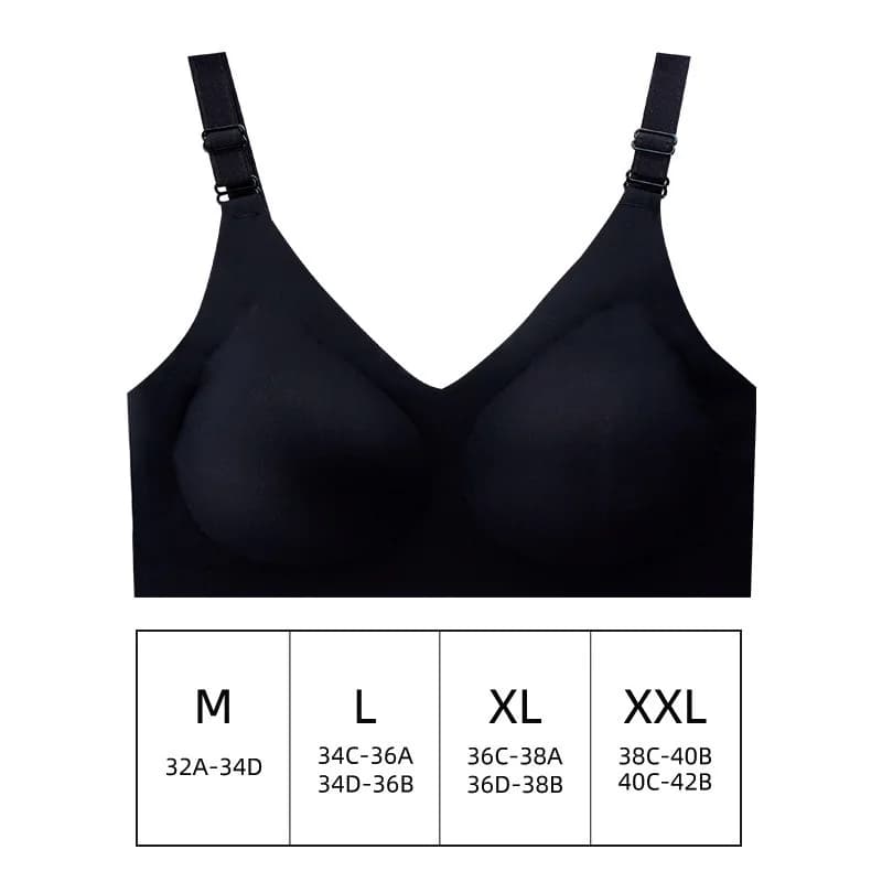 Soutiens-gorge sans couture pour femmes, style fin, couleur gelée, doux, sans armatures, lingerie co