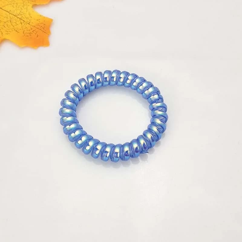 Élastique à cheveux lumineux pour femme, style cordon téléphonique, accessoire de mode pour influenc